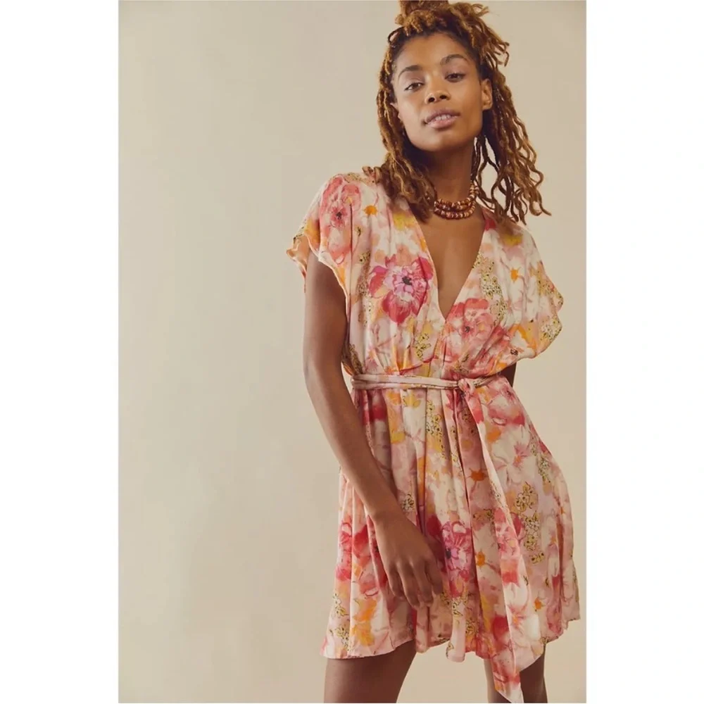 Free People ❥ Floral Mini Dress - Picture 4 of 8